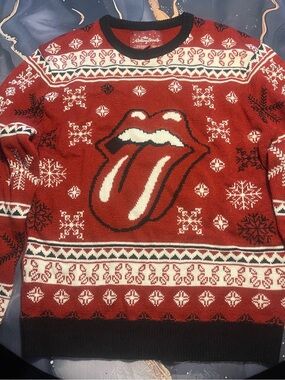 Rolling Stones ugly Christmas Sweater
